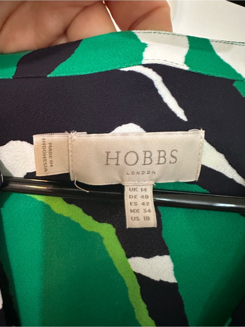 Hobbs London Green Tropical Leaf Maxi Dress Size 10 - Picture 6 of 10
